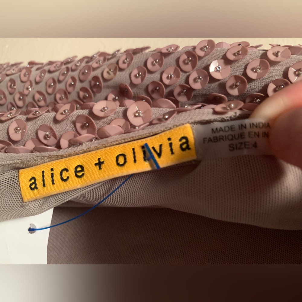 Alice & Olivia Dusty Rose Sequin Dress - Picture 11 of 13